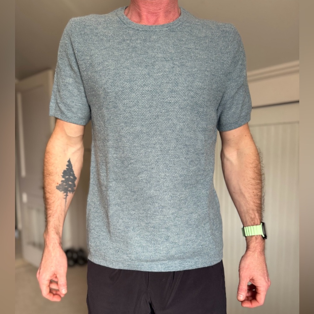 Marine Layer Re-Spun Short Sleeve Merino Blend Sweater Tee